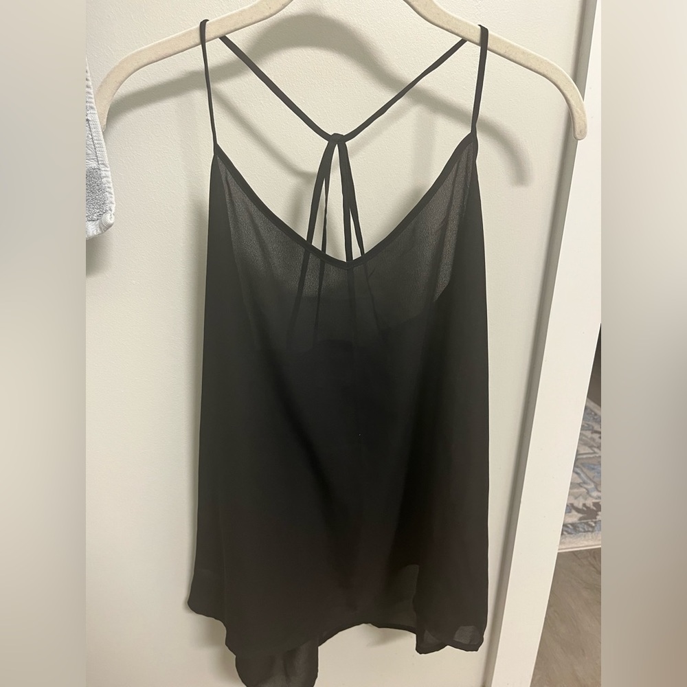 Abercrombie Black Silk Tank Top